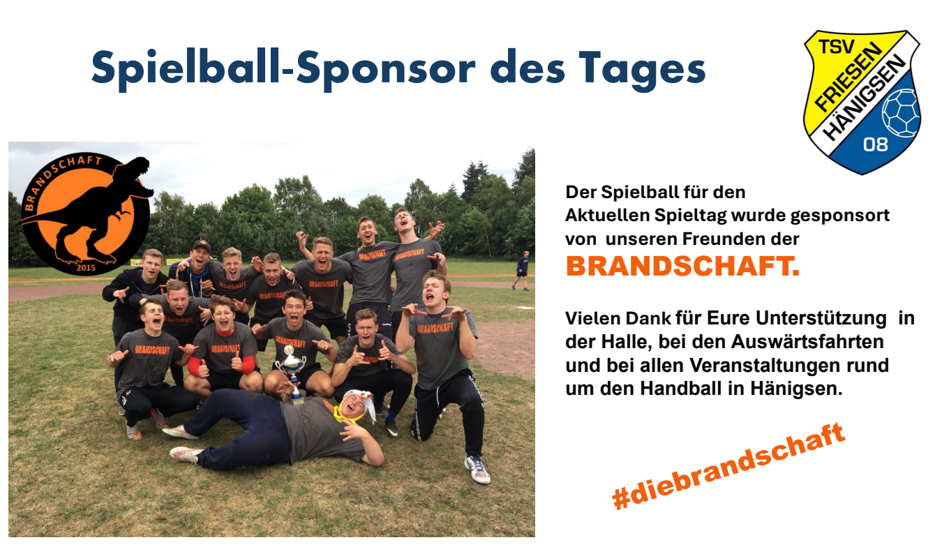 Plakat vom Spielball Sponsoring der Brandschaft